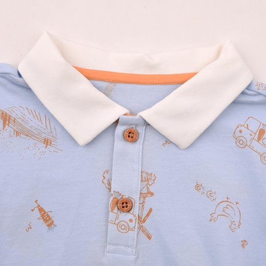 棉果果夏季新品男童纯棉短袖POLOM212140226358 商品图1