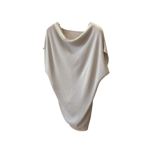 法式荡领冰丝针织衫女夏新款气质显瘦百搭简约高级感洋气别致上衣 商品图2