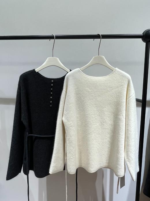 【门店同款】ENJOY秋季韩系排扣系带针织上衣 166600049 商品图0