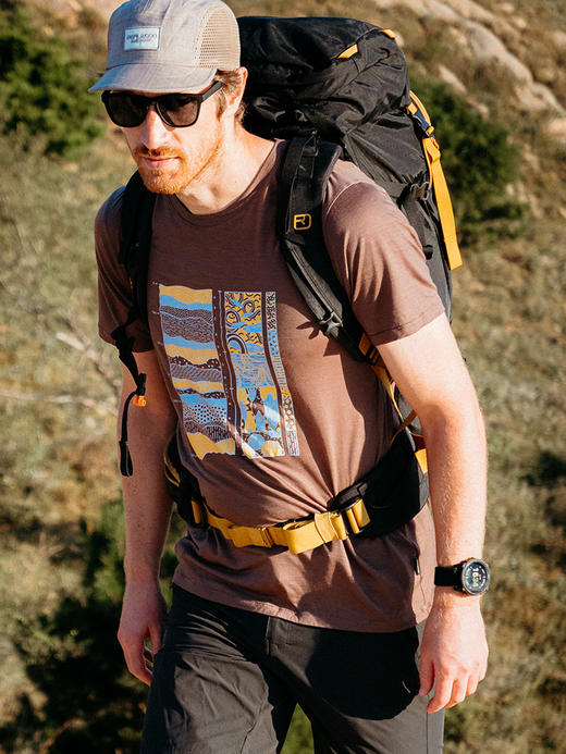 赛乐ZEALWOOD羊毛天丝印花T恤长袖短袖男女款春夏T恤干爽透气 商品图1