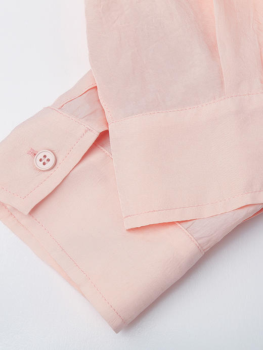 法式慵懒风短款白衬衫女 天丝薄款防晒开衫 小个子松弛感通勤百搭长袖衬衣 商品图4