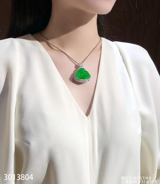 老坑高冰艳绿佛公吊坠【3013804】具体价格微信咨询 商品图4
