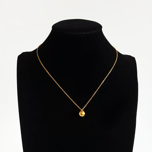 老铺古法手工足金项链金珠锁骨链（钻石款）项链 链长：46CM（长度可调节）260326JJ29 商品图6