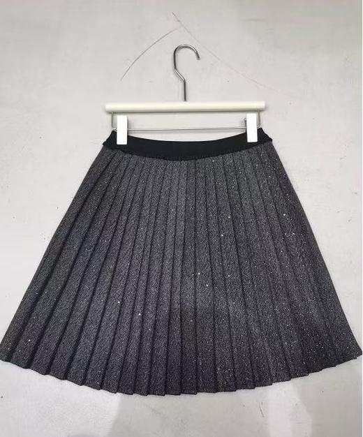 【门店同款】ENJOY冬季miu风细闪百褶裙 168244009 商品图0
