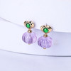 【福气满盈】绿翠紫晶耳坠 商品缩略图1