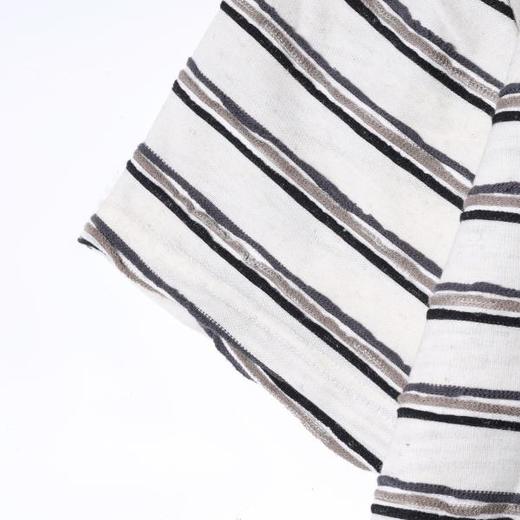 SDSA男装2026新款高贵轻奢美式简约立体条纹圆领短袖T恤百搭时尚 商品图2