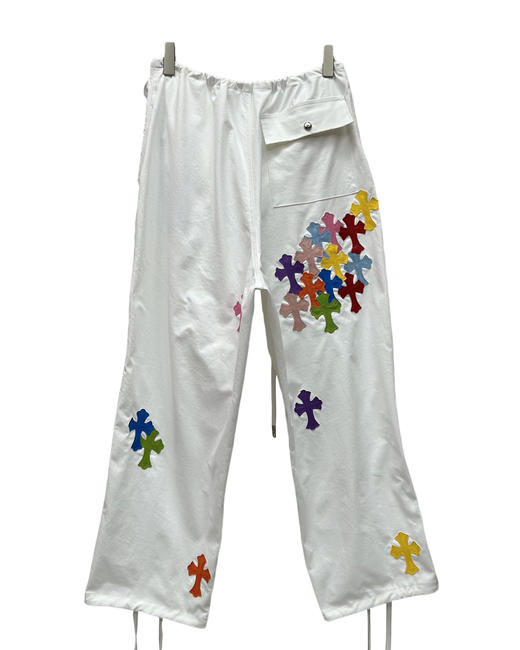 中性款彩色十字架工装裤长裤ba009 商品图1