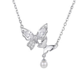 【宏艺珠宝】蝶舞清辉·银s925项链