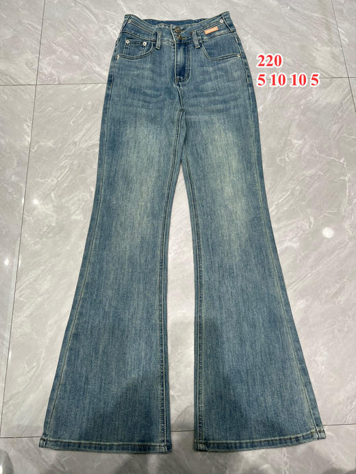 【门店同款】ENJOY春季两粒扣小中腰喇叭裤 161743171 商品图0