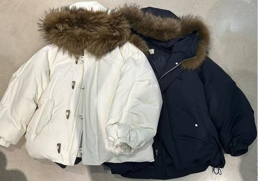 【门店同款】ENJOY冬季大毛领牛角扣羽绒服 167994713 商品图3