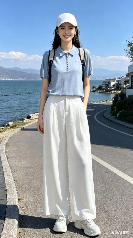 687203天丝亚麻Polo领T 商品图5