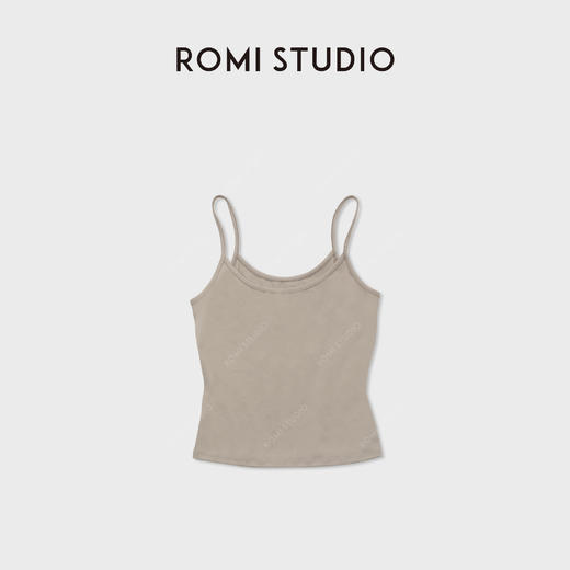 ROMI STUDIO“基础优雅”锦仿棉纯色弹力针织吊带背心RWDSST1627 商品图8