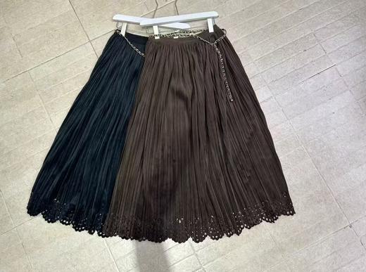 【门店同款】ENJOY冬季镂空压褶绒面半裙 167545361 商品图0