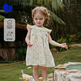 迷你巴拉巴拉女童宝宝裙子柔软纯棉田园风舒适甜美连衣裙2026夏