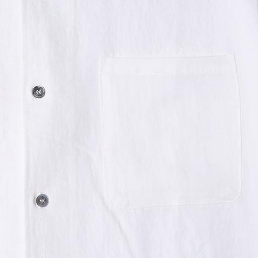 SDSA男装2026新款高贵轻奢潮牌极简风基础款弧形下摆宽松短袖衬衫 商品图3