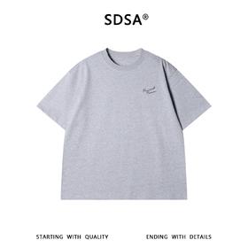 SDSA男装2026新款小字母签名印花短袖T恤简约宽松圆领休闲上衣