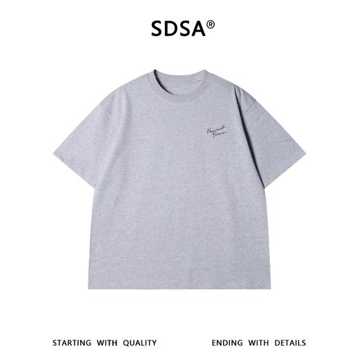 SDSA男装2026新款小字母签名印花短袖T恤简约宽松圆领休闲上衣 商品图0