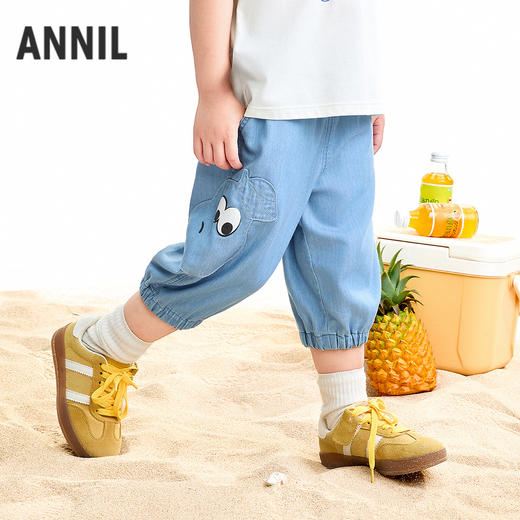 【实体店同款】男童牛仔七分裤夏季新款安奈儿童装XB626183 商品图1