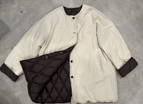 【门店同款】ENJOY冬季双面穿撞色中长羽绒服 168248165