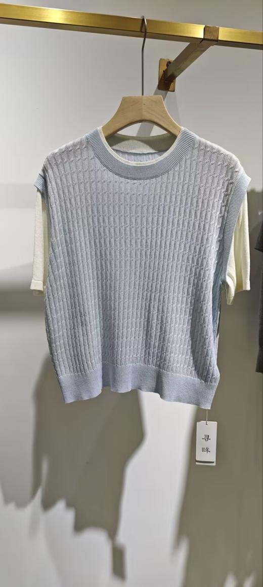 685243天丝亚麻假两件T 商品图1