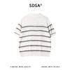 SDSA男装2026新款高贵轻奢慵懒风条纹肌理感针织翻领短袖T恤百搭 商品缩略图4
