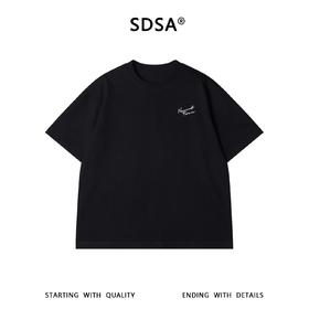 SDSA男装2026新款小字母签名印花短袖T恤简约宽松圆领休闲上衣