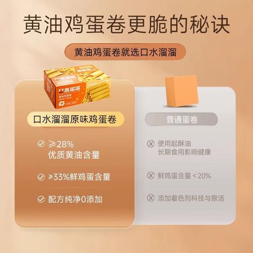 【休闲零食】口水溜溜原味鸡蛋卷/香葱味鸡蛋卷 204g/盒 商品图4