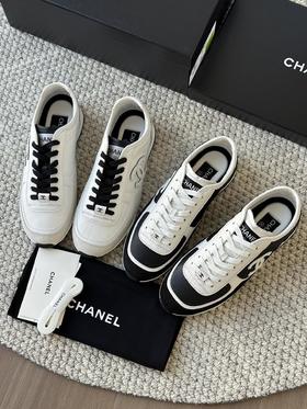 香奈儿 新款徽标黑白熊猫拼色德训休闲鞋
