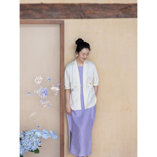 牧衣游原创 汉麻无袖连衣裙女夏季新款宽松质朴休闲轻薄长裙 云珂 商品图2