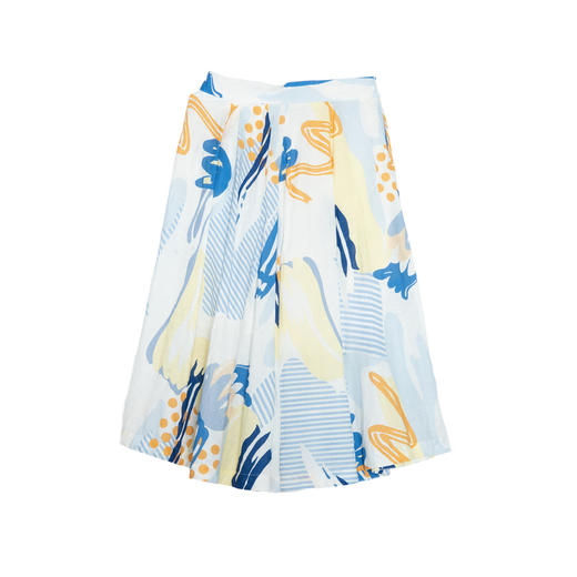 谜底花色半身裙2025秋季新款度假风复古印花中长款半裙257MB7754 商品图4