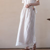 牧衣游原创 棉麻半身裙女夏新款轻薄柔软宽松百搭休闲A字裙 舒意 商品缩略图0