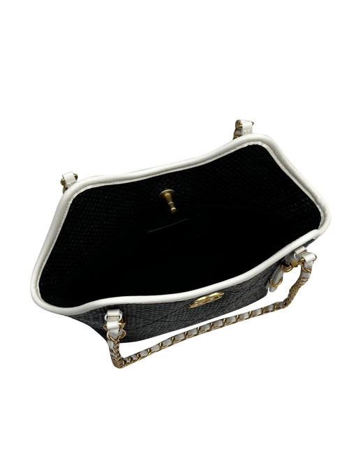 草编配皮Tote购物袋单肩包 权志龙同款he025 商品图3