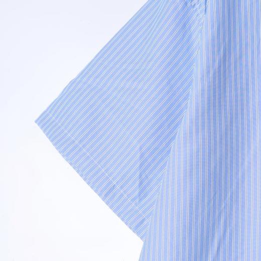 SDSA男装2026新款高贵轻奢潮牌复古风撞色竖条纹宽松短袖衬衫 商品图2