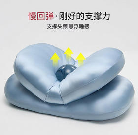 深！睡！救！星！【京帝 零压贝壳记忆枕】仿生工学分区 全新升级生物基记忆棉  零压慢回弹 悬浮睡感 贴合头部 亲肤丝滑 凉感缎面 #M663