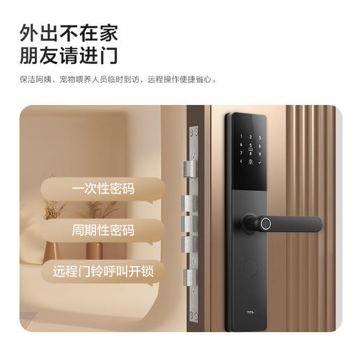 TCL智能门锁密码锁指纹C级锁芯家用防盗临时密码开锁 S11 SE 商品图4