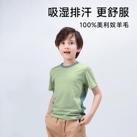 【100-170码】挪威进口 JANUS100%美利奴羊毛 超轻羊毛儿童舒适款T恤  克重159g/㎡【2026新色(纯色)】 商品图1