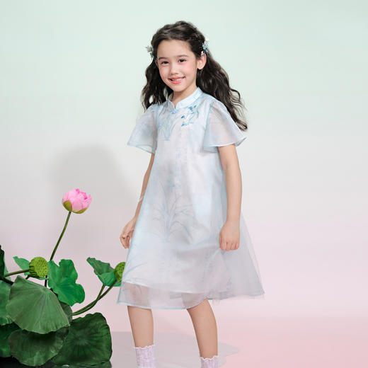 笛莎Deesha 2026年夏季新款观山见女童连衣裙 商品图2