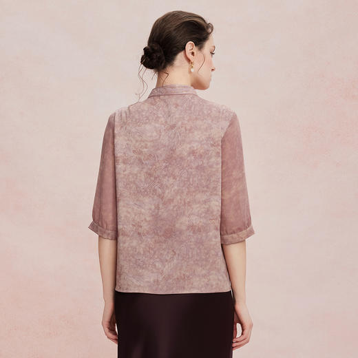 RF207斯尔丽26新款同色色织提花开衫松弛宽松H版型适配通勤休闲上衣 商品图1