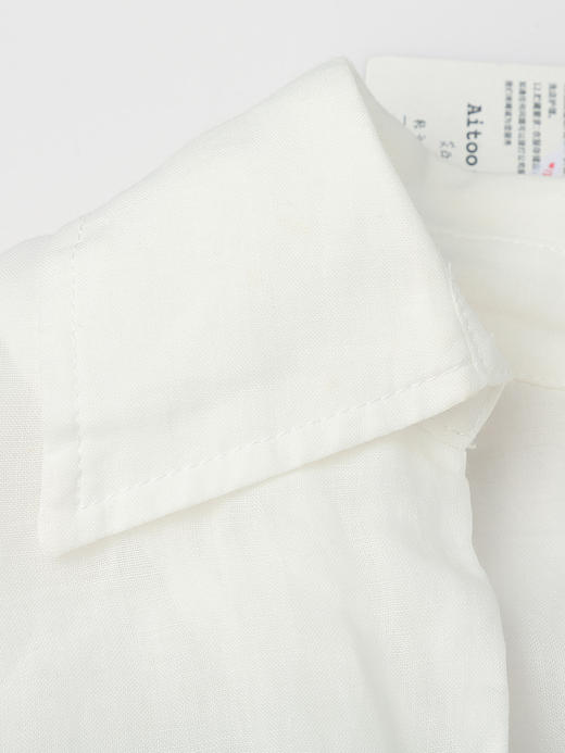 法式慵懒风白色假两件天丝衬衫套装女 内搭吊带 + V 领翻领宽松防晒衫 小个子度假风两件套上衣 商品图3