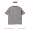 SDSA男装2026新款轻奢美式复古撞色领肌理感条纹宽松短袖T恤百搭 商品缩略图3
