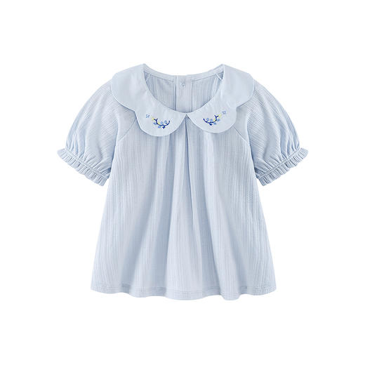 迷你巴拉巴拉儿童短袖T恤女童甜美娃娃领上衣轻薄透气2026夏新款 商品图4