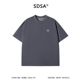 SDSA男装2026新款轻奢国潮简约苹果字母小标印花设计圆领短袖T恤