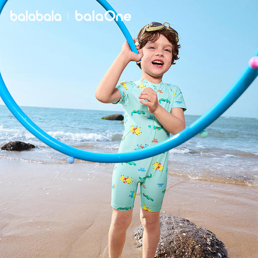 巴拉巴拉儿童泳衣男女童宝宝2026年新款连体泳装防晒耐氯泳衣裤 商品图2