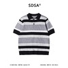 SDSA男装2026新款高贵轻奢老钱风纽花撞色条纹翻领短袖T恤百搭 商品缩略图0