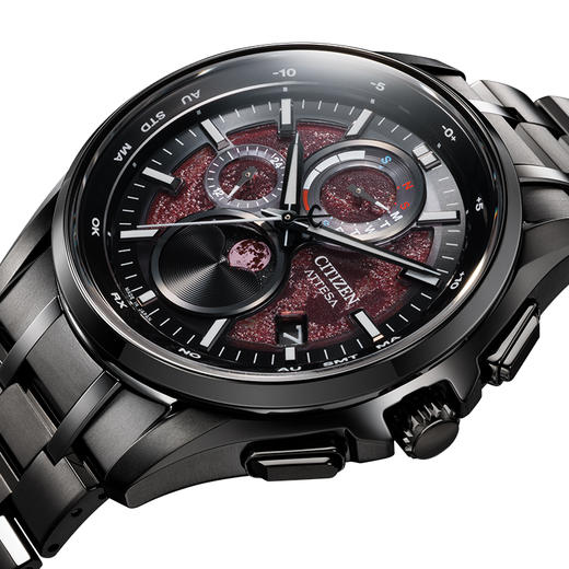 西铁城/CITIZEN光动能电波舒博™钛ATTESA高端限量款红月男士腕表BY1005-73Z 商品图3