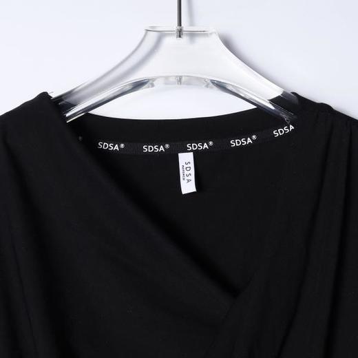 SDSA男装2026新款高贵轻奢堆堆领垂坠感短袖T恤宽松荡领休闲上衣 商品图1