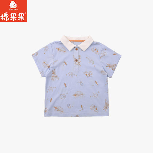 棉果果夏季新品男童纯棉短袖POLOM212140226358 商品图0