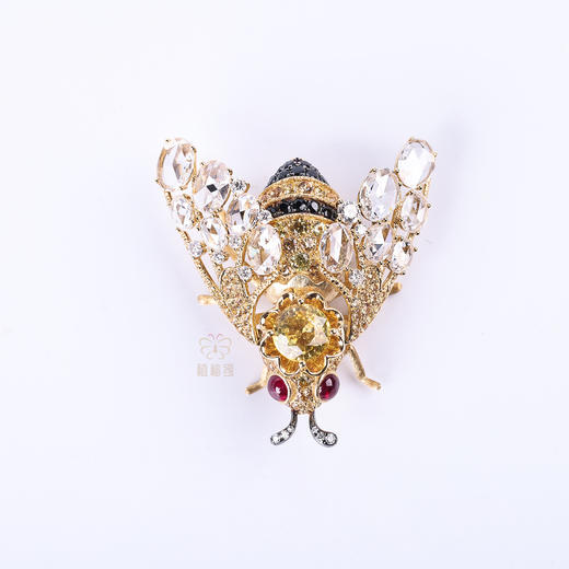 【甜蜜使者】红宝石蜜蜂胸针金-G2603109 商品图1