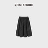 ROMI STUDIO“灵动优雅"哑光垂坠感抽褶松紧腰A字半身裙RWDSXU2616 商品缩略图0