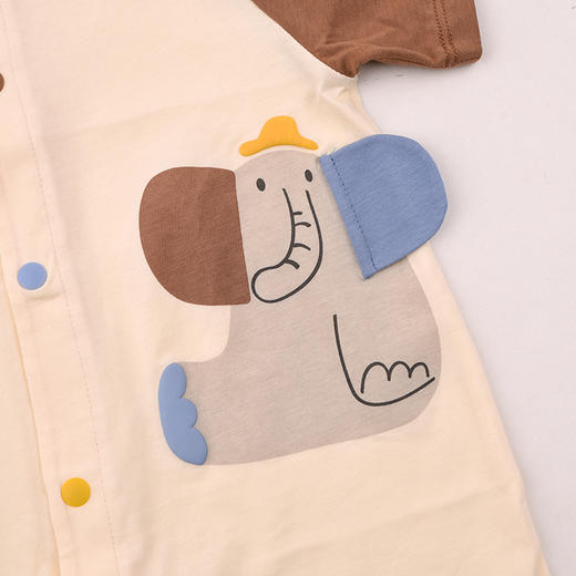 棉果果夏季新品男童纯棉爬衣对开连体衣M212722226389 商品图2